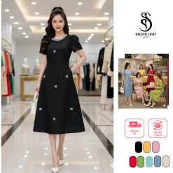 Mã D198 - Đầm Lendy dáng suôn chữ A