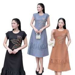 Mã D190 - Thuê 3 lá - Đầm Suôn A